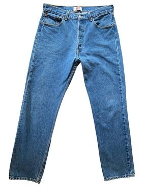 Levi's 501 Y2K 2009 VTG Mid-Blue Straight-Leg Men's Jeans - 34x30